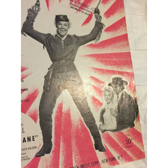 Doris Day & Howard Kneel in Calamity Jane Vintage 1953 Secret Love Photo Sheet M - Picture 4 of 9